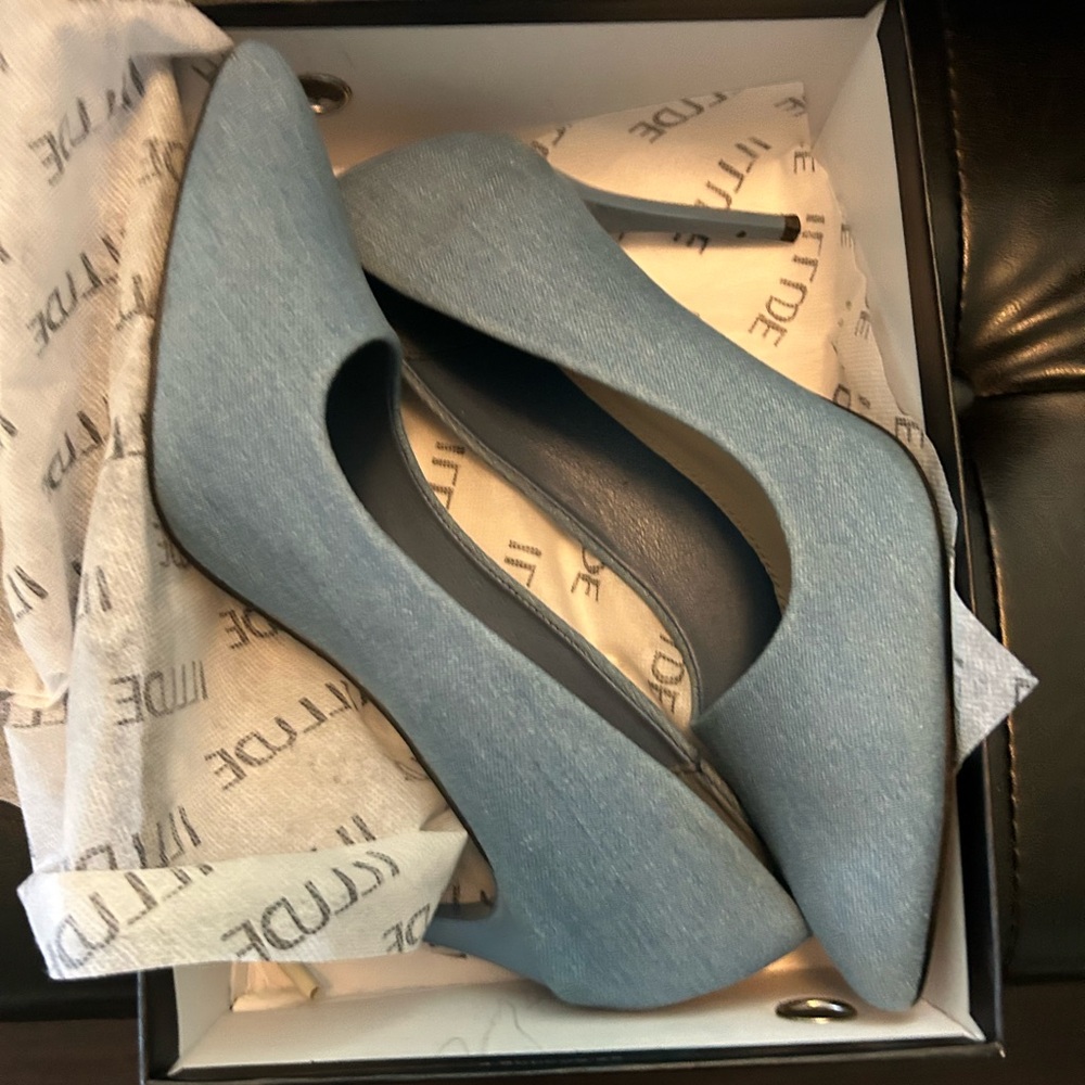 Denim heels